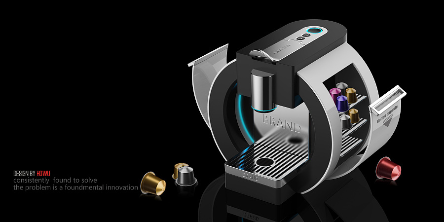 高端商务咖啡机设计|生活用品|工业/产品|李春陶 - 原创设计作品 